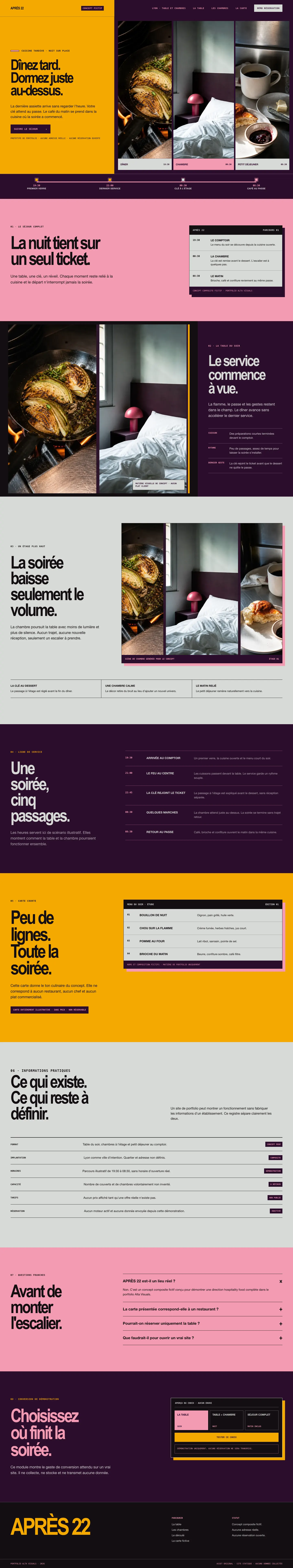 Concept Après 22 pour hospitality