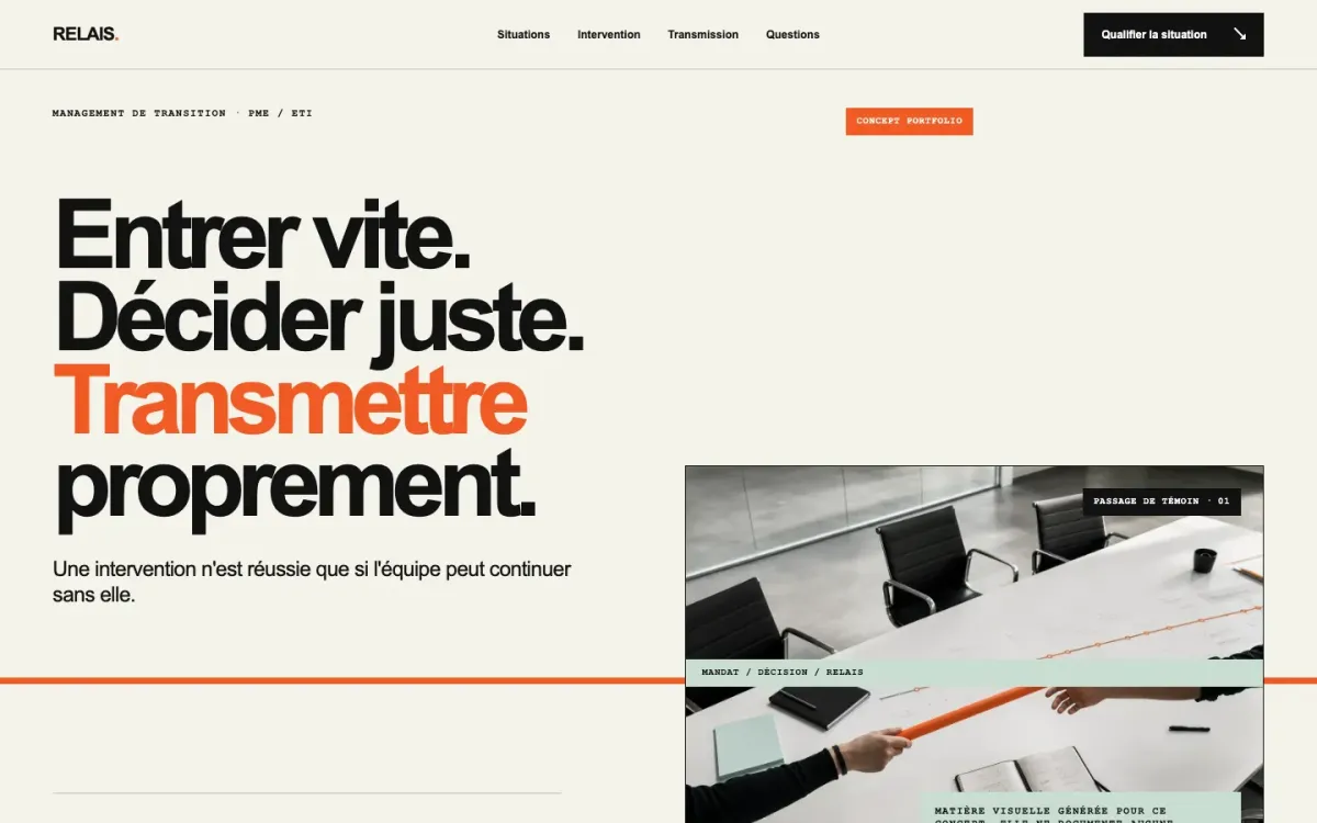 Concept RELAIS pour management de transition